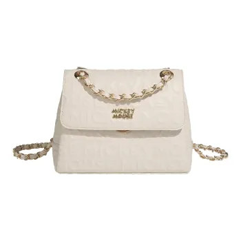 Disney Minnie Series PU Crossbody Bag Shoulder Bag Underarm Storage Bag Women's White