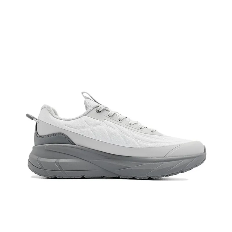 QIAODAN Flying Cloud Running Shoes Men Low Top Gray Silver/Coal Gray-1