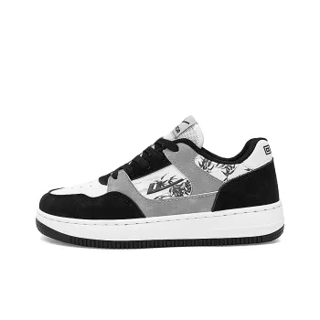 Warrior Air Force 1 National Style Ink Wash Bamboo Low Top Skateboard Shoes Unisex Black White