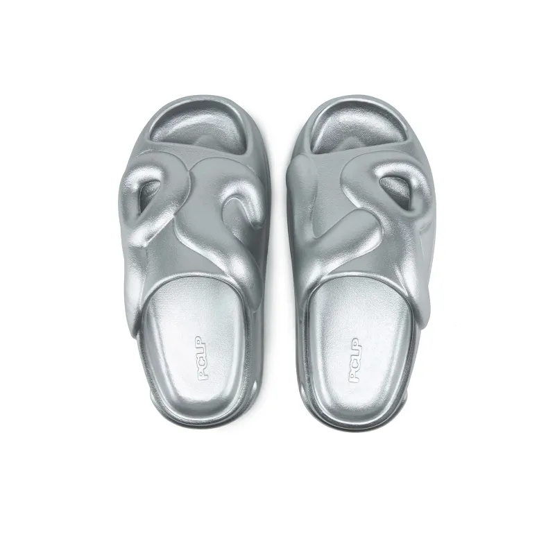 PCLP 2023 Spring Summer Broken Mirror Slide Slippers Unisex White/Blue/Silver/Pink-22