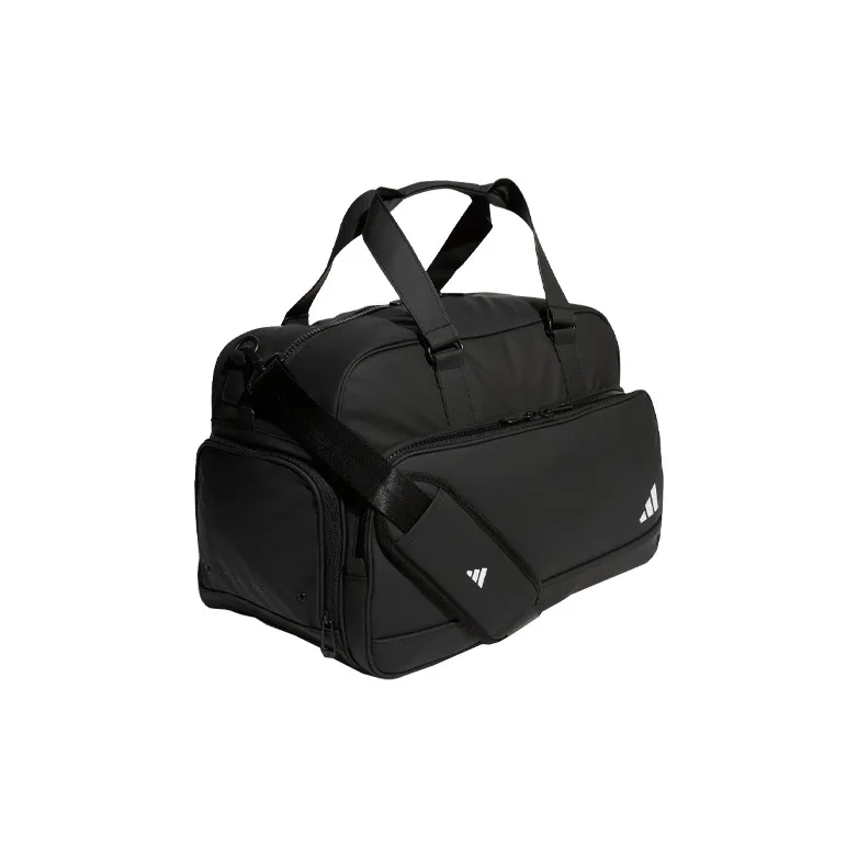 Adidas Polyurethane Boston Bag Golf Bag Gym Bag Medium Size Men's Black-1