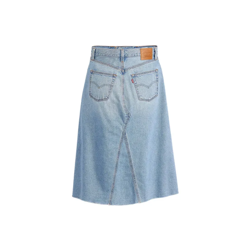 Levi's Denim Long Skirt Women's Blue-1