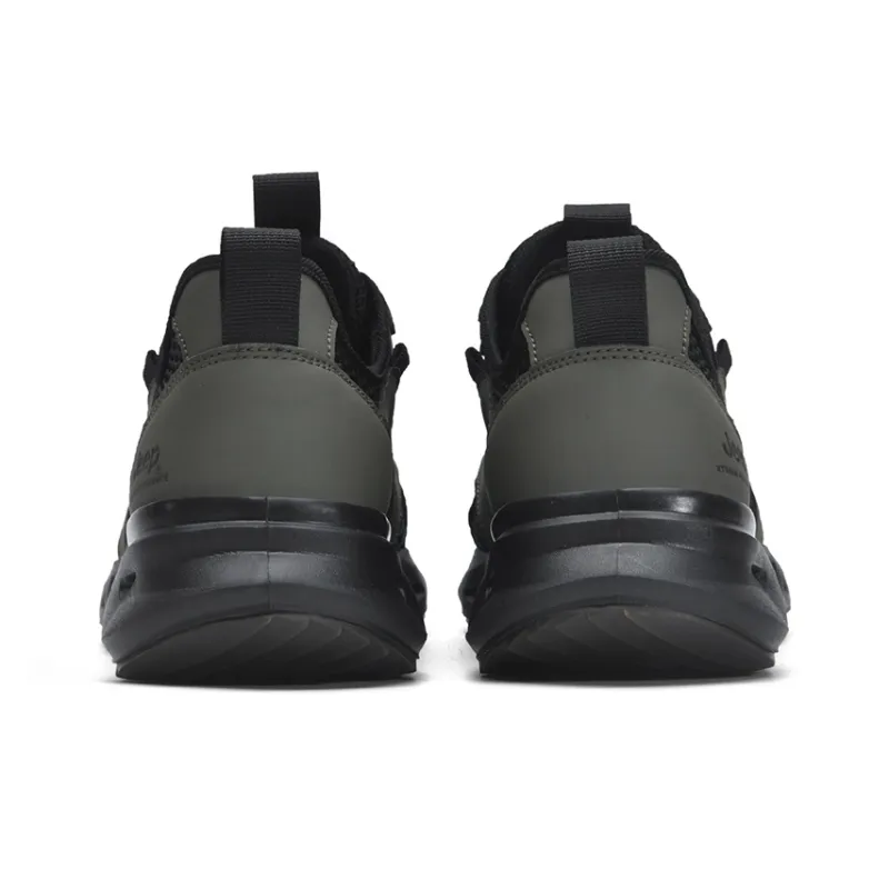 Jeep Anti Slip Wear Resistant River Trekking Shoes Unisex Black Green-4