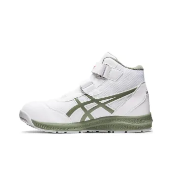 Asics Winjob CP216 Anti Slip Wear Resistant High Top Casual Shoes Unisex White Green