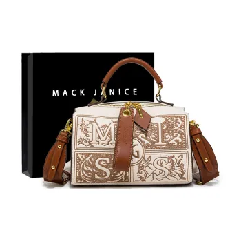 MACKJANICE Denim Boston Bag One Shoulder Handbags Regular Women's Brown