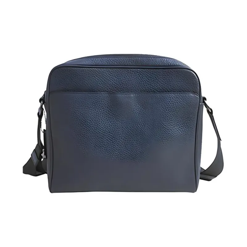 COACH Charles Pebbled Leather Camera Bags Crossbody Bag Shoulder Bag Men's Blue Black-2