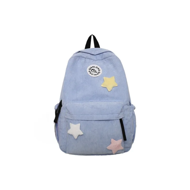 BRABOSTON Corduroy Backpack Unisex Brown/Black/Blue/White-6