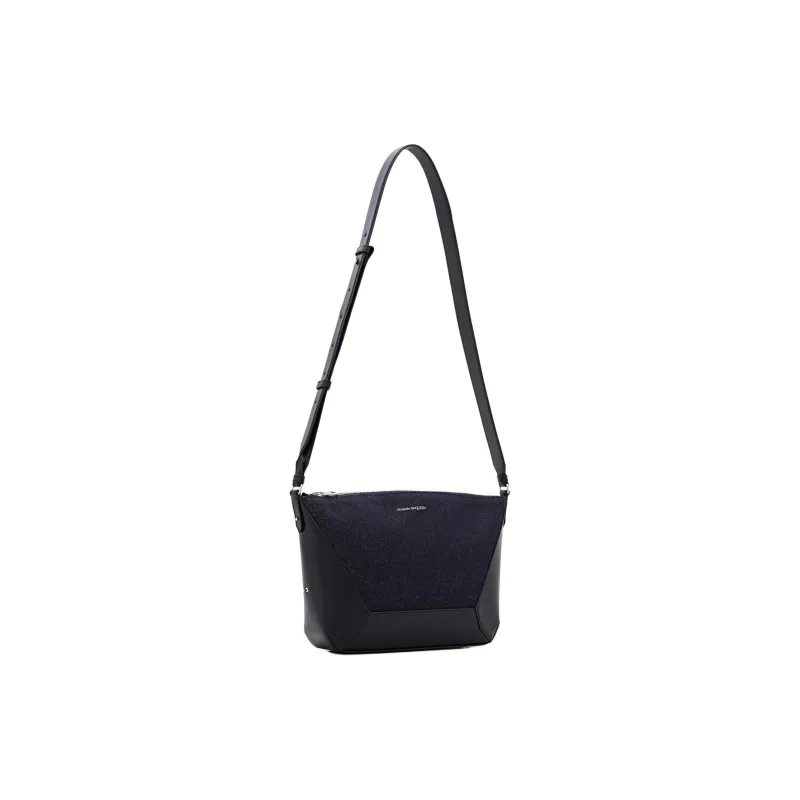Alexander McQueen Cotton Crossbody Bag, Shoulder Bag Men's Black-1