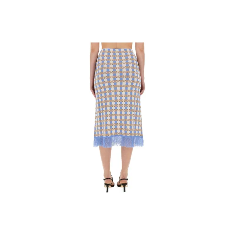 BAUM UND PFERDGARTEN Casual Long Skirts Women's Blue-1