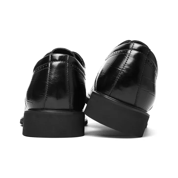 SEPTWOLVES Dress Shoes Men Low Top Black/Black-3