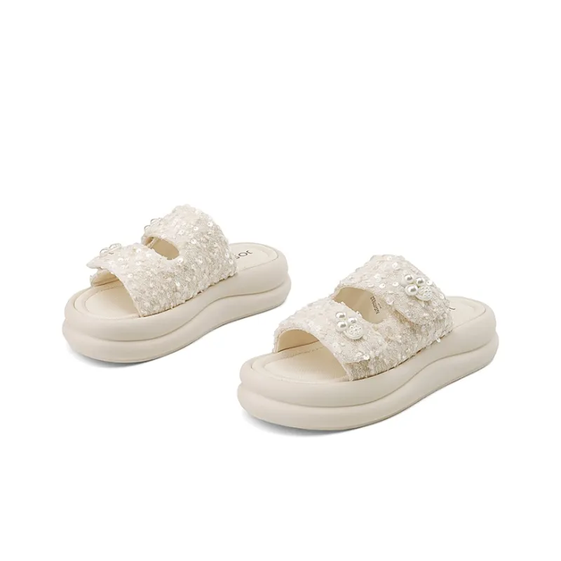 JOSINY PU Polyurethane Cut-Out Woven Slip-Resistant Slide Slippers Women's-2