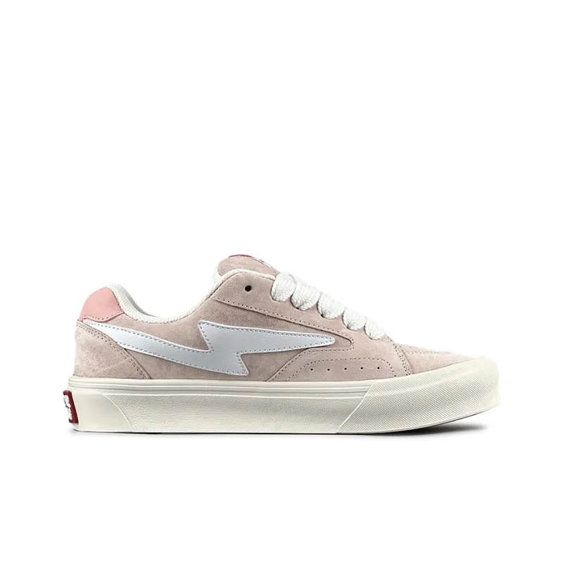 LuzaoT SUPER DRAG Anti Slip Wear Resistant Low Top Skateboard Shoes Women's Light Pink-1