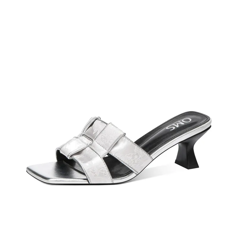 OMS Slide Slippers Women's Silver-0