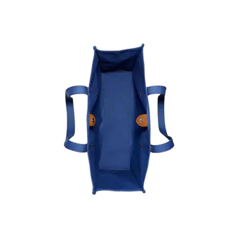 COACH Recycled Tote Canvas Leather Tote Bag Shopping Bag Handbag Shoulder Bag Large Size Unisex Navy-2