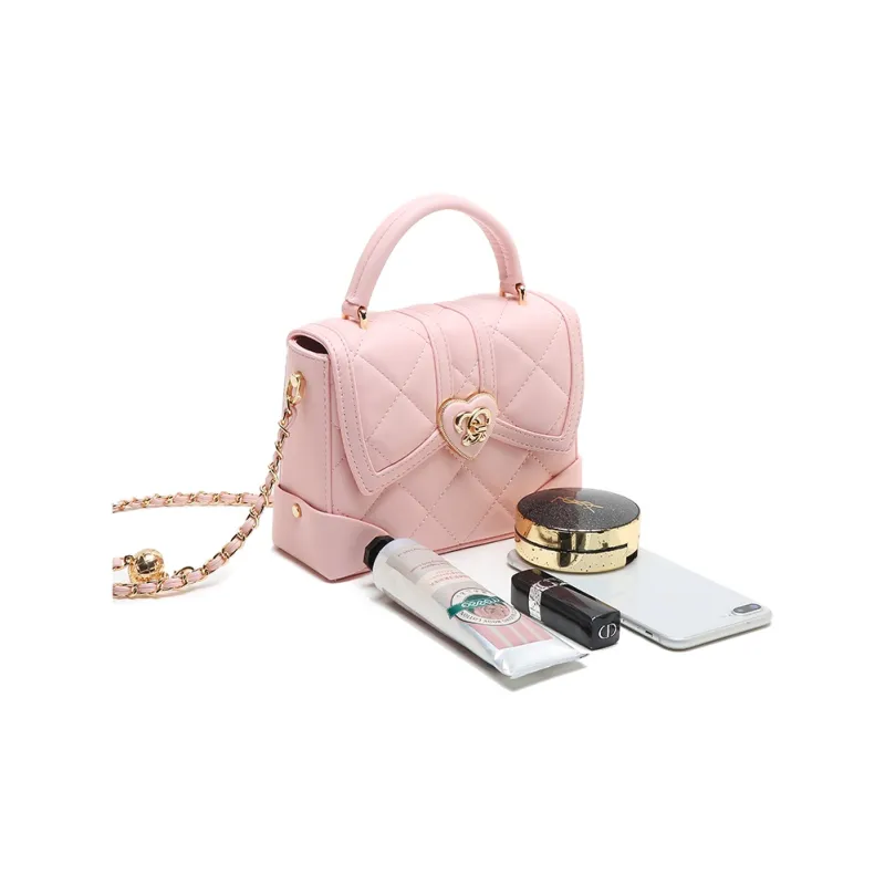 Carit&Koty Polyurethane Handbag Regular Women's Pink/White-4