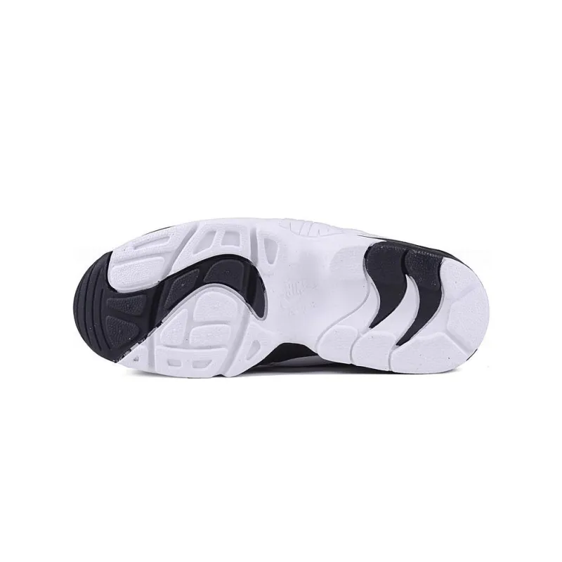 Nike Air Diamond Turf Cushioned Slip Resistant Mid Top Basketball Shoes GS Black White-5