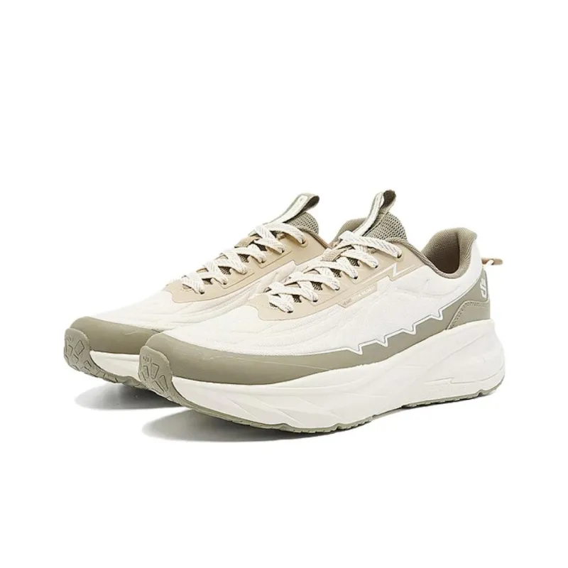 QIAODAN Flying Cloud Running Shoes Men Low Top Raw Denim/Wild Beige-2