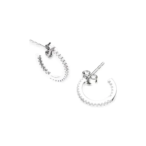 CHIARA FERRAGNI 925 Sterling Silver, Zircon Earrings Women's Silver