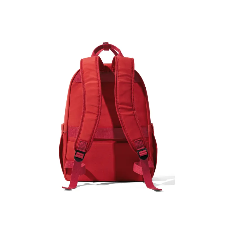 COOWOZ Fabric Backpack Student Backpacks Regular Unisex Ecru/Black/Red/Light Purple-14