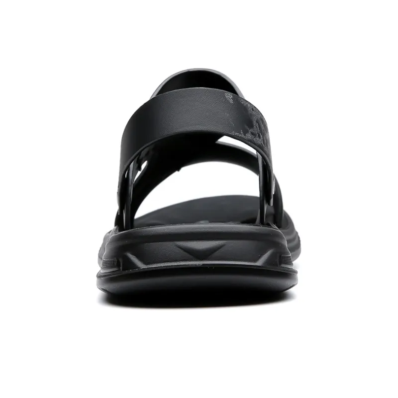 PAMATE Beach Sandals Men Gray, Black-12