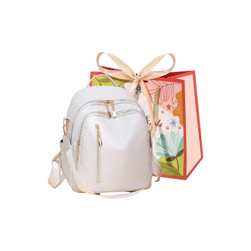 Cwatcun PU Backpack Regular Unisex Brown/Khaki/Black/White-10