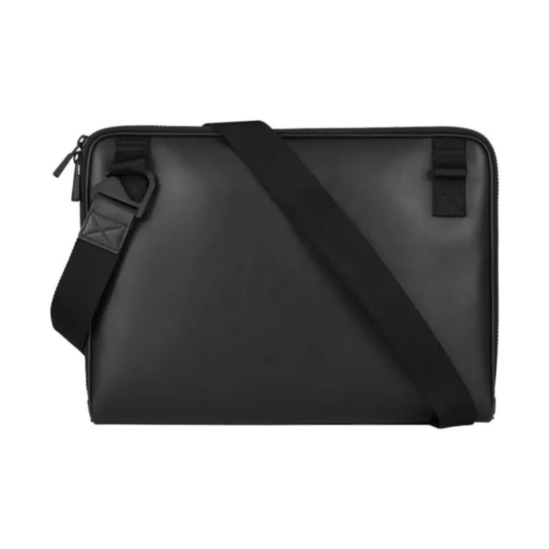 MONTBLANC Cow Leather Computer Laptop Protective Cover Storage Bag Handbag Men's Blue-2