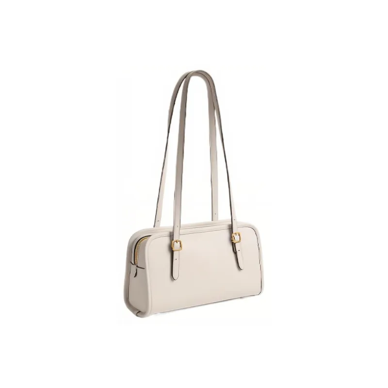 COACH Swing Zip Leather Shoulder Bag, Handbag, Shoulder Bag Women's White-1