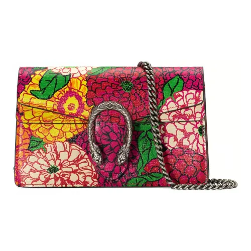 GUCCI Leather Shoulder Bag Crossbody Bag Extra Mini Women's Fuchsia/Multicolor