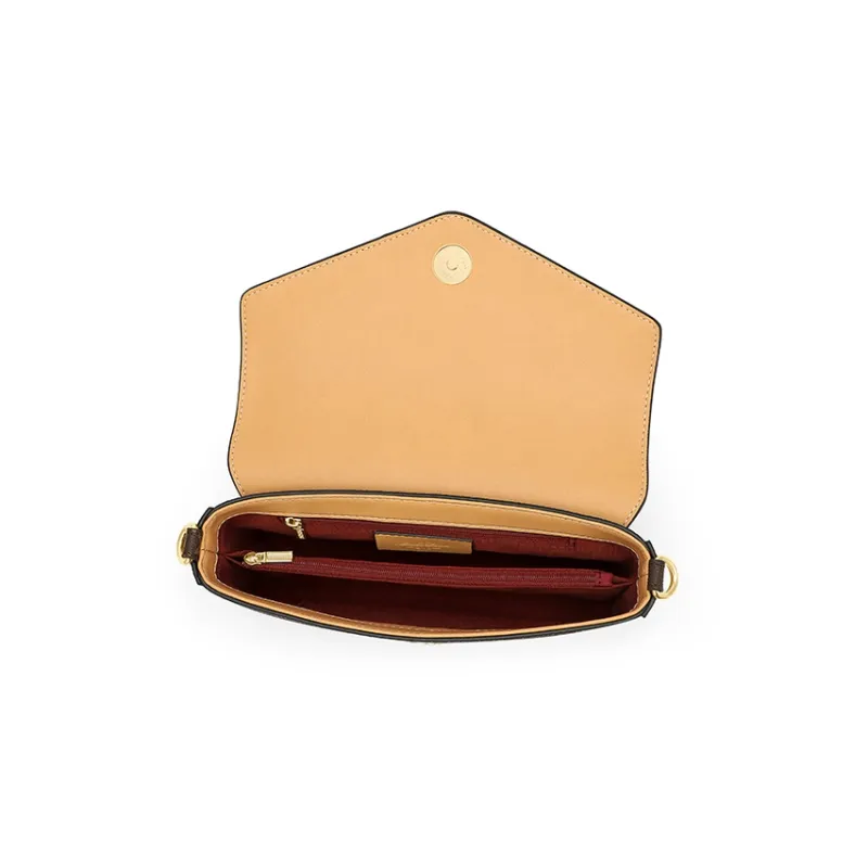 MashaLanti PVC Small Square Bag Underarm Shoulder Bag, Crossbody Bag Regular Women's Dark Brown-2