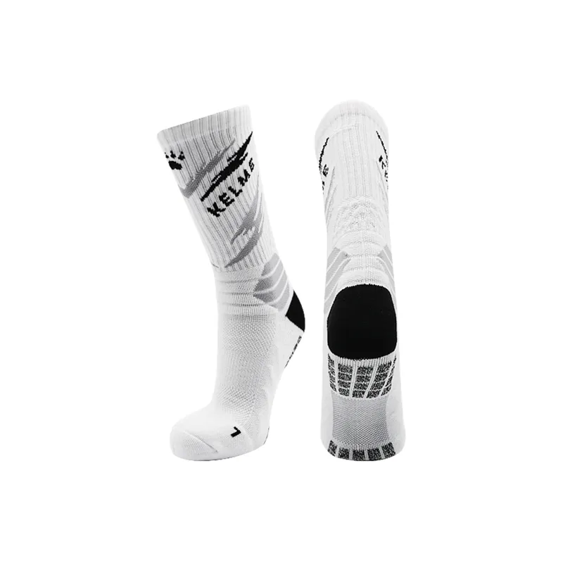 KELME Basketball Socks Unisex 3 Pack Black, White Blue, White Gray, White Green-13
