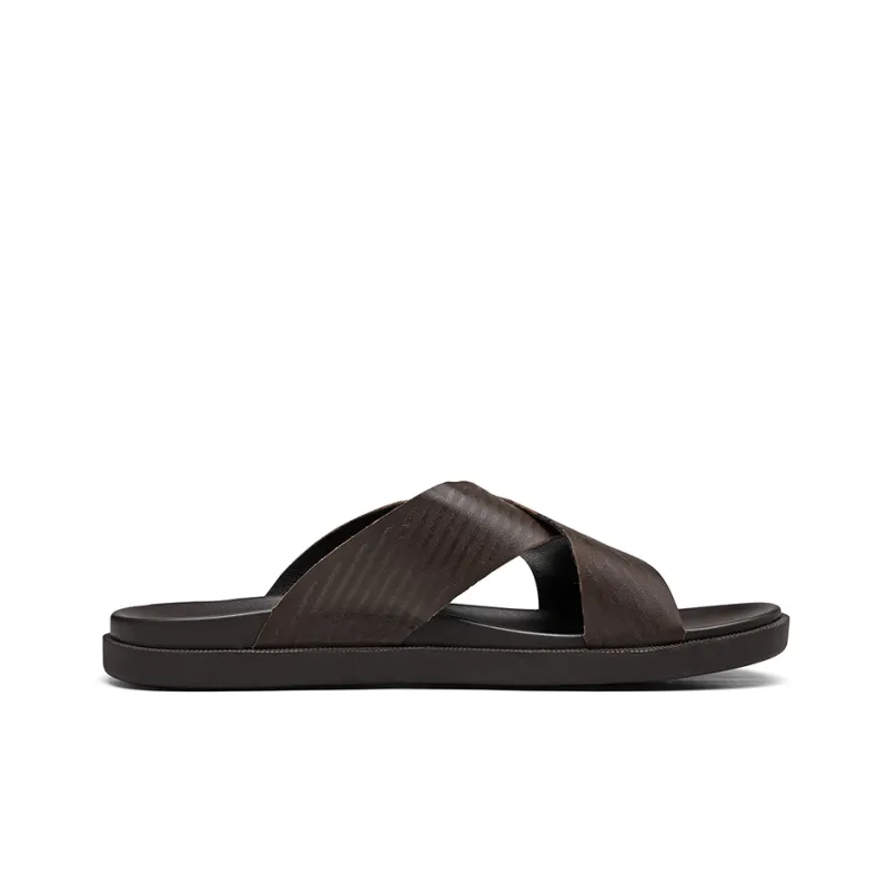 Jeep Slide Slippers Men Black/Dark Brown-6