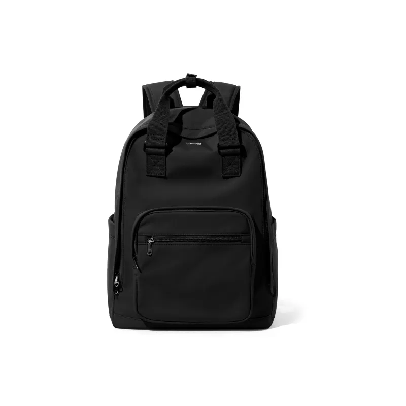 COOWOZ Fabric Backpack Student Backpacks Regular Unisex Ecru/Black/Red/Light Purple-6