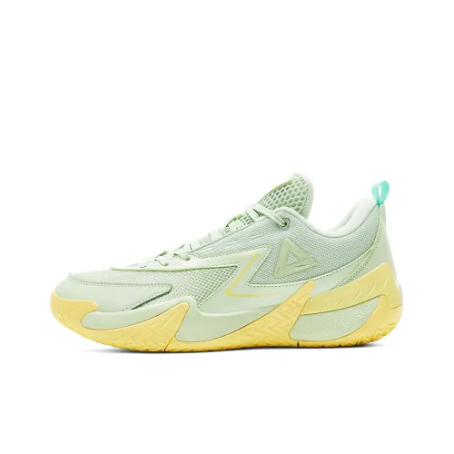 PEAK Basketball Shoes Men Low-Top Shell Green