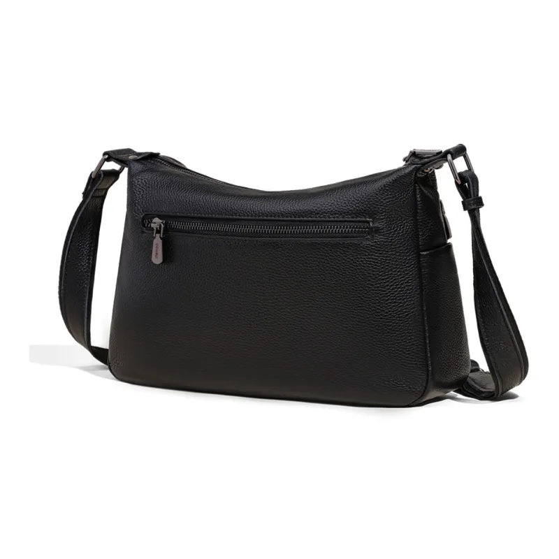 COMELY Cow Leather With Synthetic Leather Shoulder Bag, Crossbody Bag Regular Women's Black-3