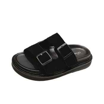 CELINE Rubber Sole Slide Slippers Men's Black