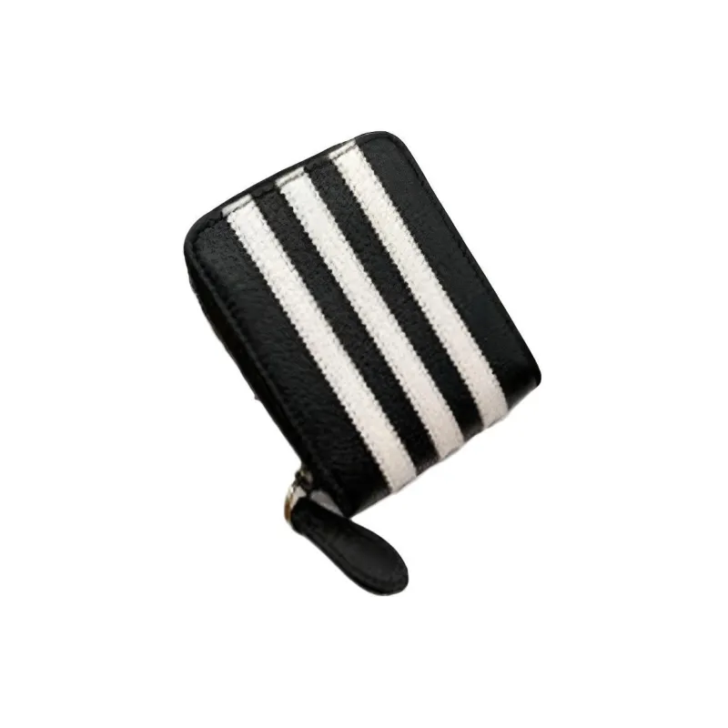 GUCCI Adidas Collaboration Leather Coin Purse Men's Black-3