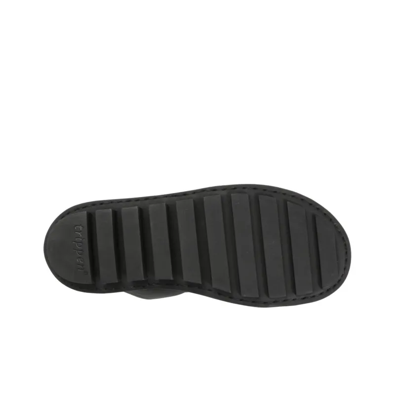 Trippen Wrap-toe Slippers Women's Black-5