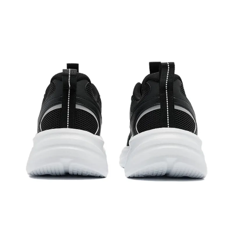 QIAODAN Cushioning, Wear Resistant Low Top Running Shoes Men's Black White-5
