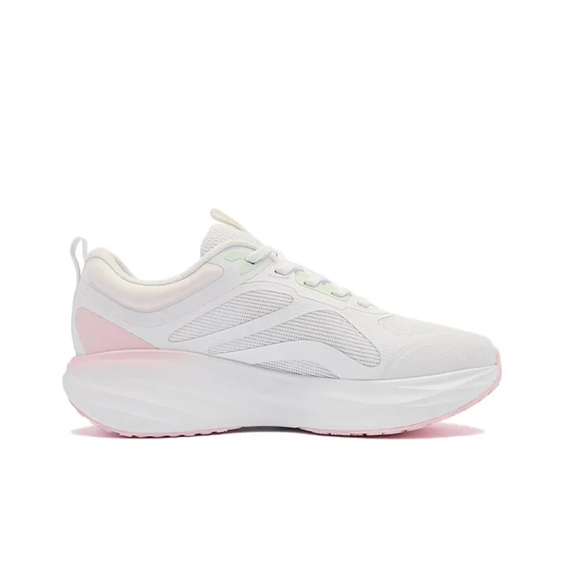 QIAODAN Wear resistant And Lightweight Low Top Running Shoes Women's White Pink-1