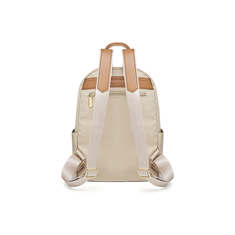 Marino Orlandi Textile, Synthetic Leather Backpack Regular Women's Coffee/Apricot-8