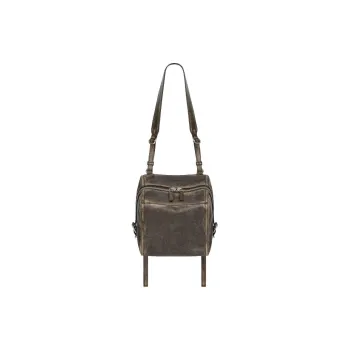 Givenchy Calfskin Shoulder Bag, Crossbody Bag Small Size Men's Beige & Chestnut