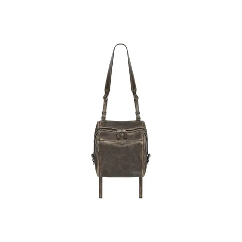 Givenchy Calfskin Shoulder Bag, Crossbody Bag Small Size Men's Beige & Chestnut