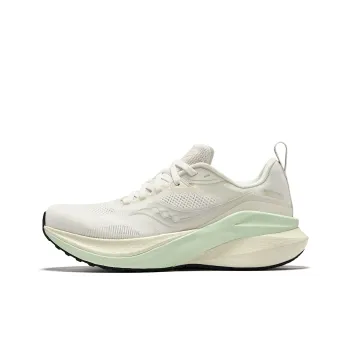 Saucony Anti Slip Wear Resistant Low Top Running Shoes Women's Beige Silver