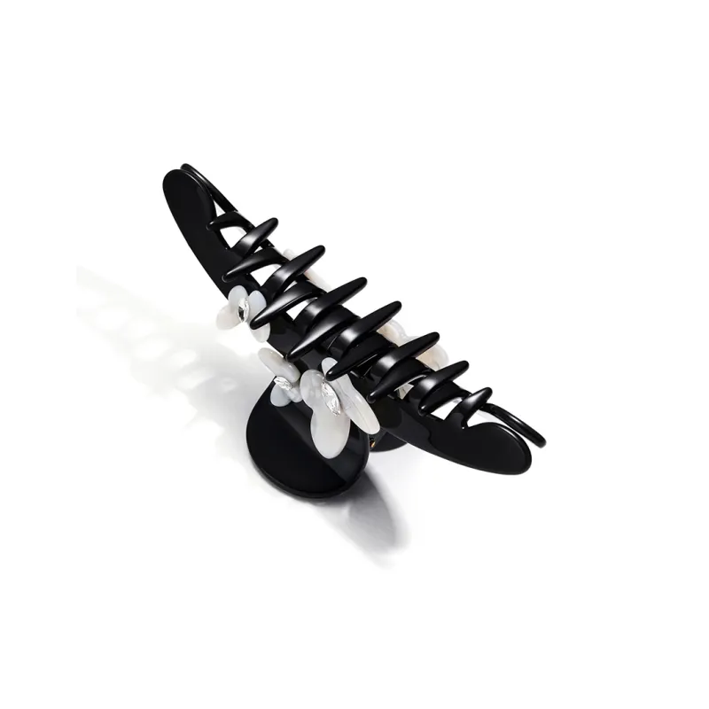 CAROMAY Hair Clips Women's Cream Yellow Classic Black-5
