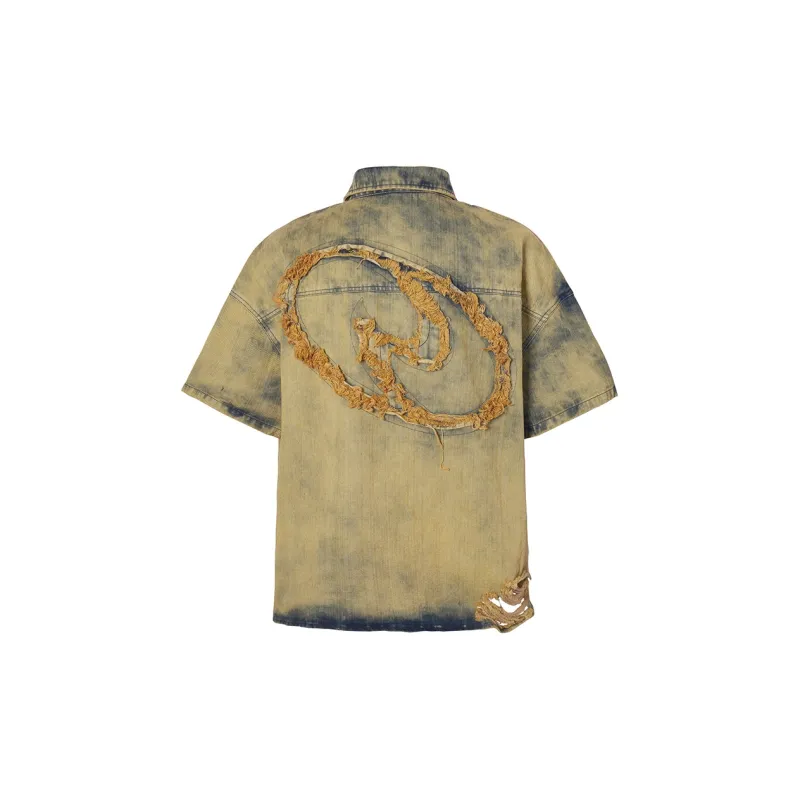 ROCAWEAR Shirt Unisex Yellow Mud Denim Blue-1