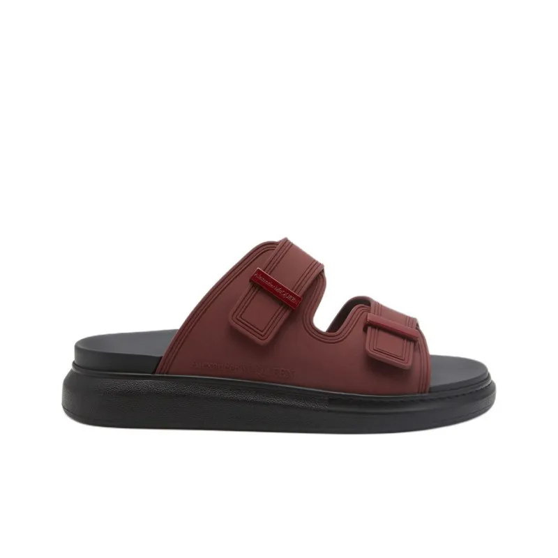 Alexander McQueen Slide Slippers Men's Burgundy-1