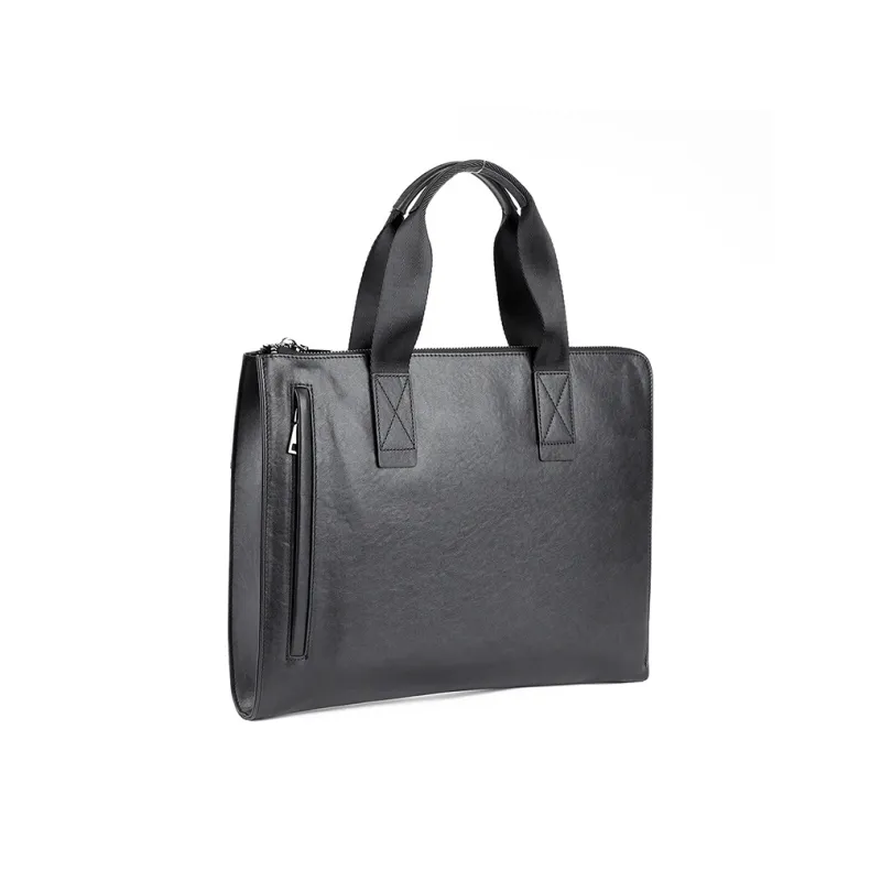 DOSRFINI Genuine Leather Cow Leather Handbag Laptop Bag Briefcase Men's-0
