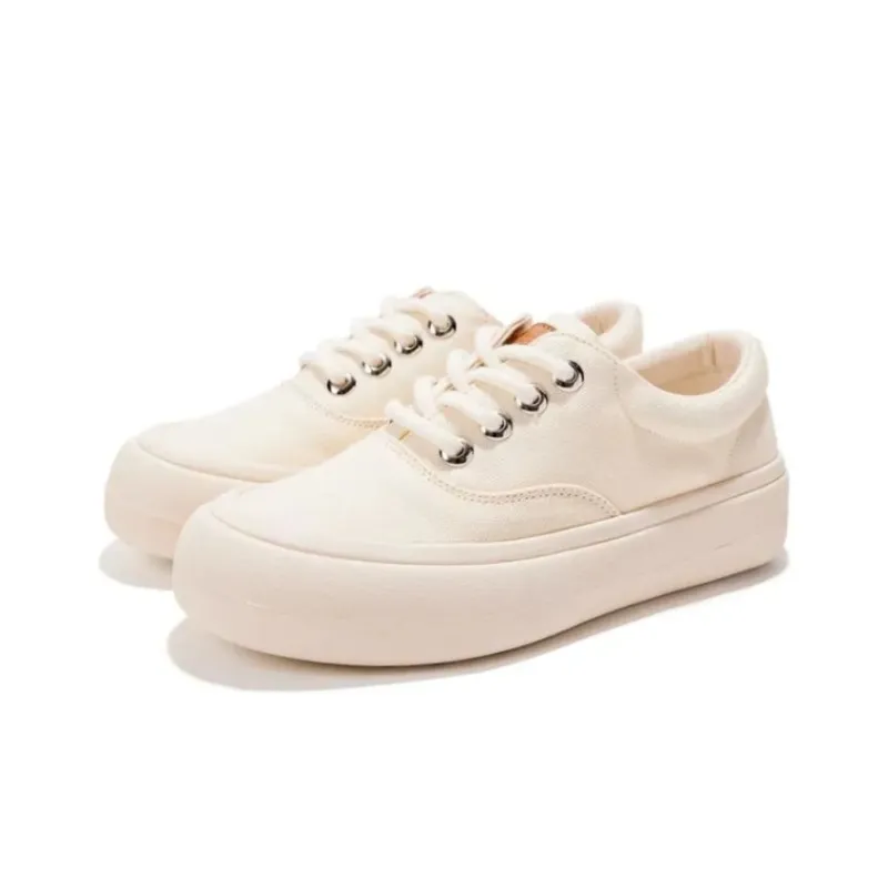 Dafu Leaps Forward Anti Slip Wear Resistant Waterproof Breathable Lightweight Low Top Canvas Shoes Women's Ecru-1