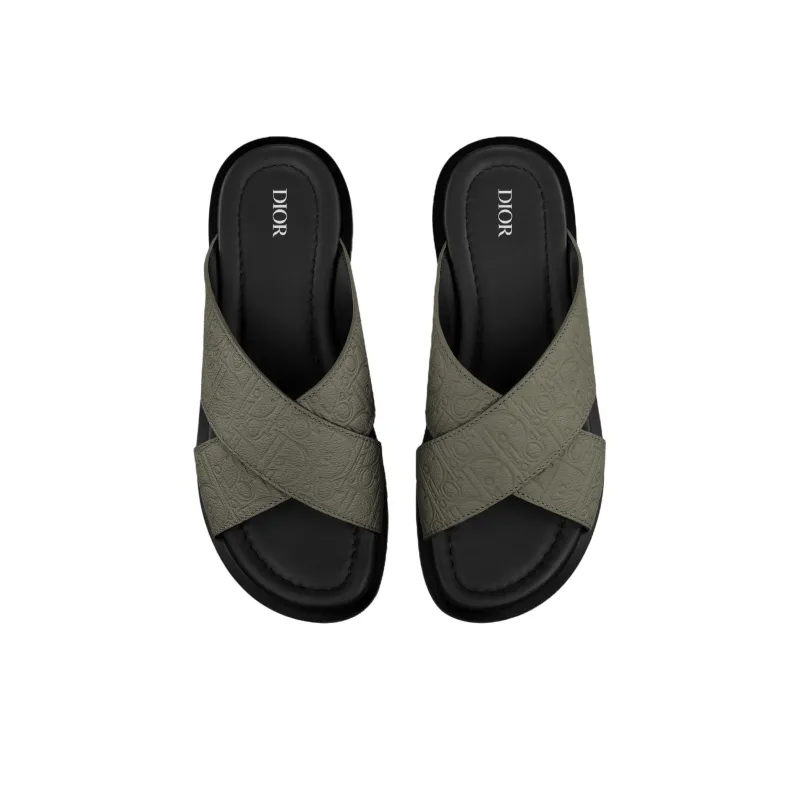 DIOR Alias Slide Slippers Men's Khaki-4