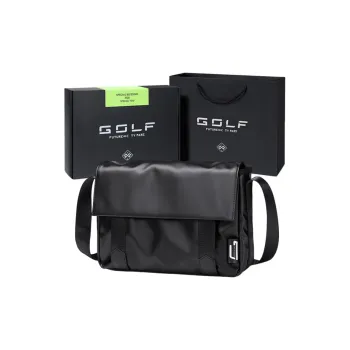 GOLF Fabric Crossbody Bag, Shoulder Bag Large Size Men's Black